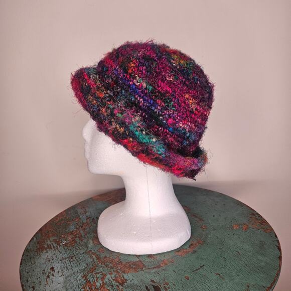 Gorgeous Multi-Colored Silk Hat, Made in Nepal - Picture 2 of 5
